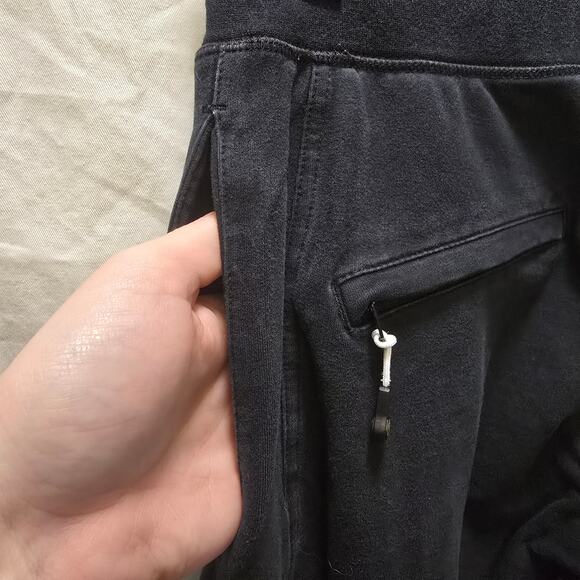 Lululemon black straight leg jogger mens medium zip pocket inner drawstring - Picture 9 of 12